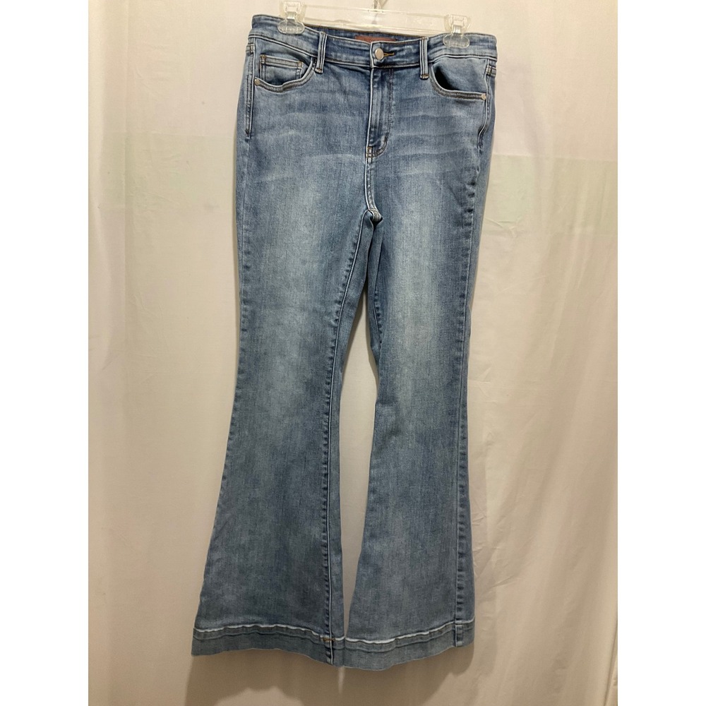 Judy Blue High Waist Flare Jeans Light Wash Wide Leg Denim Pants